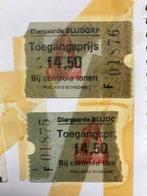 Oude kaartjes Diergaarde Blijdorp Rotterdam f4,50 uit ca1980, Tickets en Kaartjes, Ticket of Toegangskaart, Twee personen
