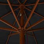 Parasol met houten paal 330 cm antraciet gratis bezorgd, Tuin en Terras, Parasols, Ophalen of Verzenden