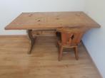 Houten tafel met 4 stoelen (grenen), Ophalen, Gebruikt, 50 tot 100 cm, 150 tot 200 cm