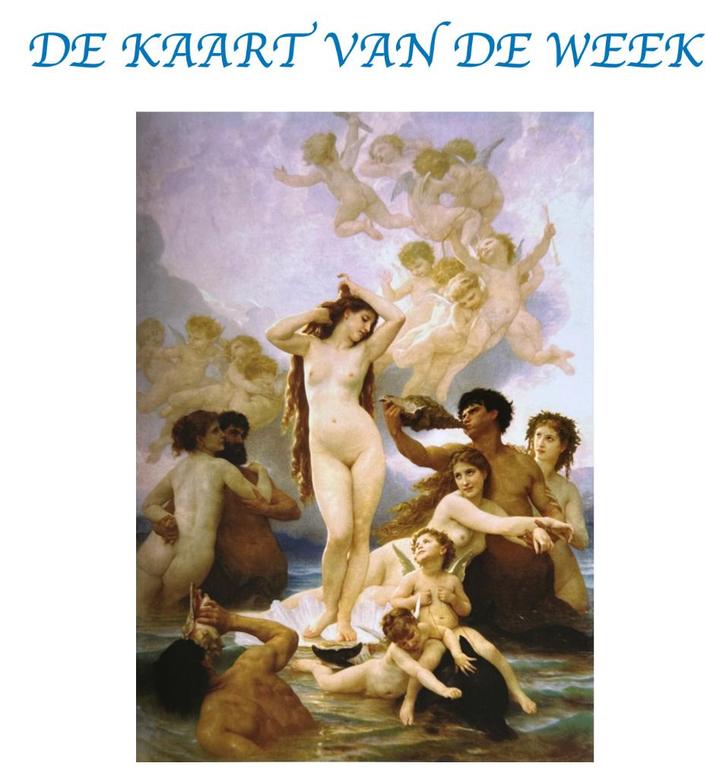WILLIAM BOUGUEREAU ~ de geboorte van Venus, Verzamelen, Ansichtkaarten | Themakaarten, Ongelopen, 1980 tot heden, Overige thema's