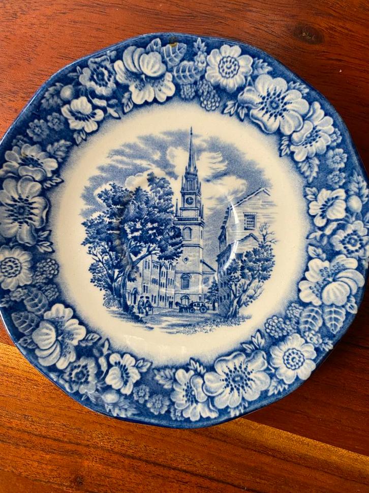 Liberty Blue Schoteltjes (6 stuks) in uitstekende staat, Antiek en Kunst, Antiek | Servies los, Ophalen of Verzenden