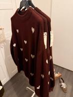Leuke trui met hartjes, Ophalen of Verzenden, Nieuw, Maat 38/40 (M), Bruin