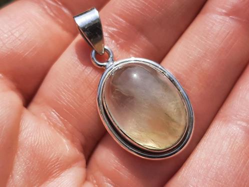 Vanoli - 925 zilveren kettinghanger met prehniet, Sieraden, Tassen en Uiterlijk, Kettinghangers, Nieuw, Zilver, Groen, Overige voorstellingen