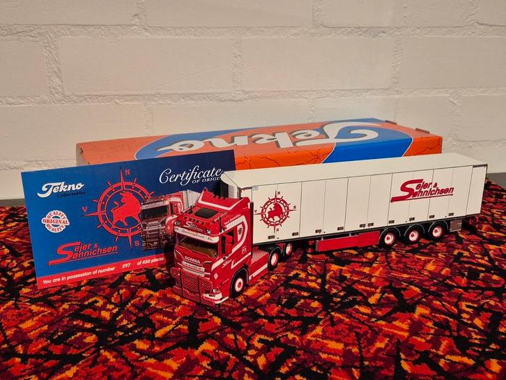 Tekno Scania Sejer & Sonnichsen, Hobby en Vrije tijd, Modelauto's | 1:50, Nieuw, Bus of Vrachtwagen, Tekno, Ophalen of Verzenden
