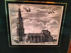 Gravure prent Martinikerk Groningen Jacobus Harrewijn, Antiek en Kunst, Kunst | Etsen en Gravures, Ophalen of Verzenden