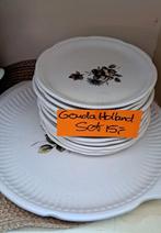Vintage Gouda Holland Gebaksbordjes Bordjes met Gebaksschaal, Antiek en Kunst, Curiosa en Brocante, Ophalen