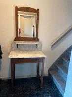 Antieke Kaptafel met Spiegel en Marmer, Antiek en Kunst, Ophalen of Verzenden