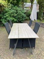 Tuinset 220x100 compleet met hoes en parasol, Tuin en Terras, Tuinsets en Loungesets, Ophalen, Gebruikt, Tuinset, Eettafel