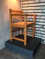 Vintage teab brutalist stoel webbing Taga Amsterdam, Gebruikt, Bruin, Ophalen of Verzenden, Eén