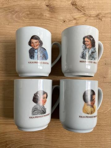 4 Kinderbekers prinsesjes van Oranje-Nassau uit 1949   beschikbaar voor biedingen