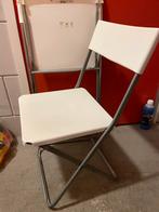 Witte klapstoel - handig en compact, Huis en Inrichting, Stoelen, Kunststof, Wit, Ophalen of Verzenden, Zo goed als nieuw