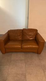 Brown leather sofa for sale, Huis en Inrichting, Banken | Bankstellen, Ophalen, Gebruikt