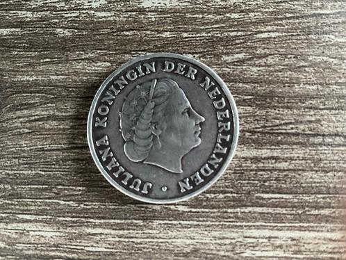 1 Zilveren gulden munt uit de Nederlandse Antillen, Postzegels en Munten, Munten | Nederland, Losse munt, 1 gulden, Koningin Juliana