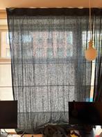 Donkerblauwe linnen gordijnen Ikea, Ophalen of Verzenden, Zo goed als nieuw, 100 tot 150 cm, 200 cm of meer