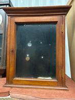 Antiek houten wandkastje met glazen deur, Antiek en Kunst, Ophalen
