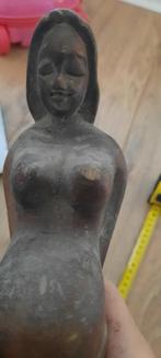 Oud houten beeldje vrouw zwanger, Ophalen of Verzenden