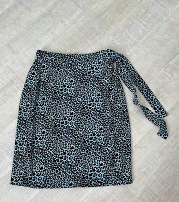 damesrok, luipaard print blauw zwart, maat 36  beschikbaar voor biedingen