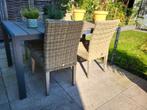 Tuinset - Tafel + 4 Stoelen, Tuin en Terras, Ophalen, 4 zitplaatsen, Aluminium, Zo goed als nieuw