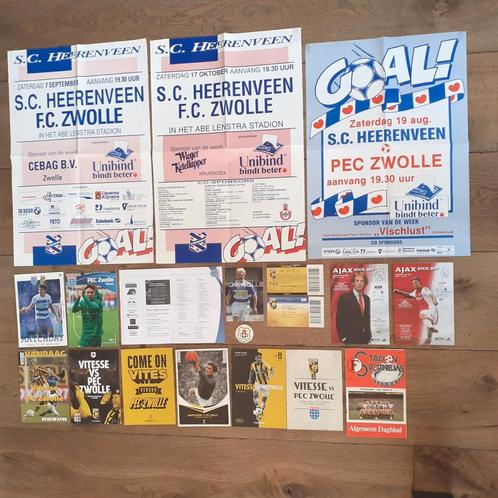 Aantal PEC Zwolle  items, veelal uitwedstrijden, Verzamelen, Sportartikelen en Voetbal, Zo goed als nieuw, Boek of Tijdschrift