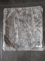 Kussenhoes bladmotief Rivera maison, Ophalen of Verzenden, Zo goed als nieuw, Grijs, Vierkant