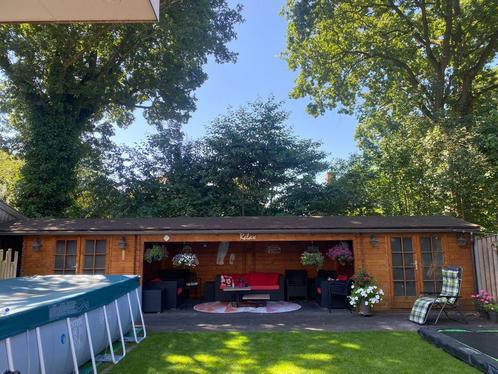 Overkapping met 2 blokhutten, Tuin en Terras, Overkappingen, Gebruikt, Overige typen, Ophalen