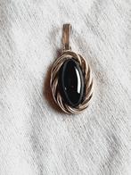 mooie zilveren kettinghanger  , zwarte steen, Ophalen, Zilver, Zilver