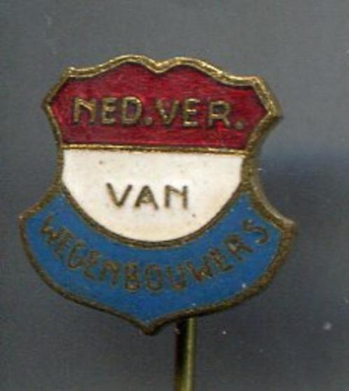 Ned. ver. van wegenbouwers email op koper speldje ( E_369 ), Verzamelen, Speldjes, Pins en Buttons, Nieuw, Speldje of Pin, Transport