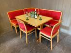 Complete Duitse eethoek Oostenrijkse zithoek eiken hoekset, Huis en Inrichting, Ophalen, Inclusief barstoelen, Zo goed als nieuw
