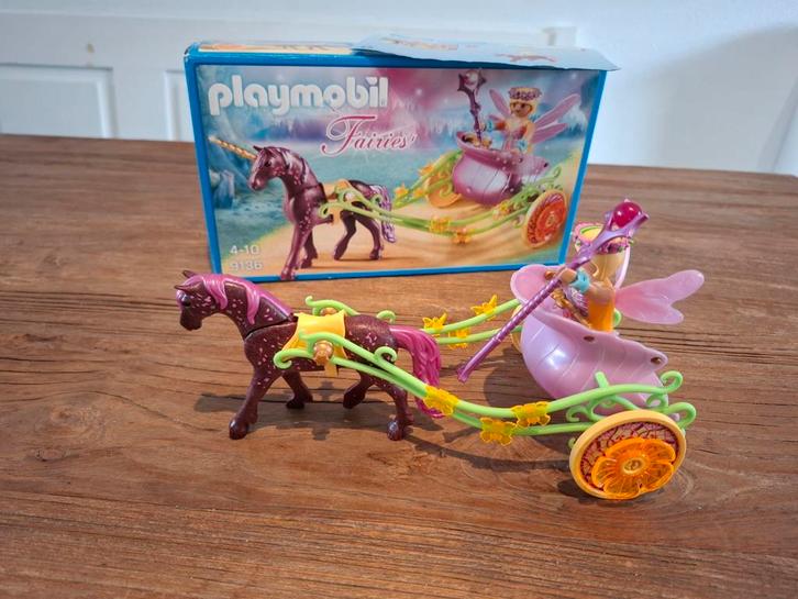 PLAYMOBIL Bloemenfee met eenhoornkoets - 9136, Kinderen en Baby's, Speelgoed | Playmobil, Zo goed als nieuw, Ophalen of Verzenden