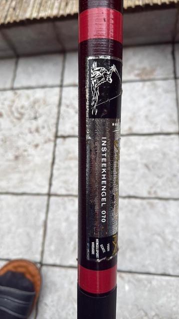 Vintage holglas hengel insteek 5.40 meter. beschikbaar voor biedingen