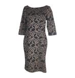 Steps Zwarte Jurk Goud Embroidery Print Maat 44, Kleding | Dames, Verzenden, Zwart, Maat 42/44 (L), Zo goed als nieuw