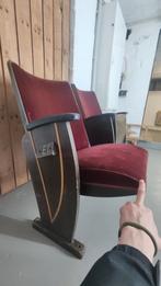 Bioscoop - theater klapstoelen bank stof hout bios stoelen, Gebruikt, Ophalen of Verzenden, Hout