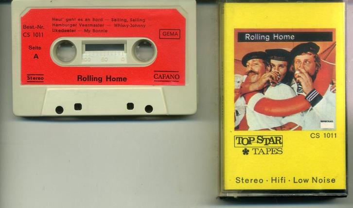 Rolling Home Shanties Zeemansliedjes 12 nrs cassette ZGAN, Cd's en Dvd's, Cassettebandjes, Zo goed als nieuw, Origineel, Pop, 1 bandje