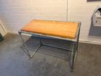 Bureau van steigerbuis en hout, Ophalen, Zo goed als nieuw