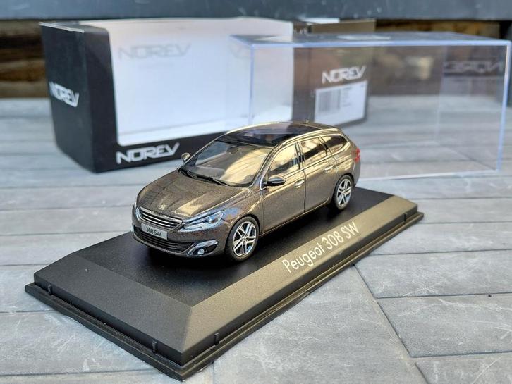 Peugeot 308 SW II phase 1 2013-2017 Gris Moka 1/43 Norev, Hobby en Vrije tijd, Modelauto's | 1:43, Zo goed als nieuw, Auto, Norev