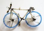 Oude Kerstbal: Fiets ( Gablonzer, blauwe wielen ), Ophalen of Verzenden