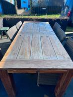 Tuinset 6 stoelen, Tuin en Terras, Ophalen, Zo goed als nieuw, Rechthoekig, Hout