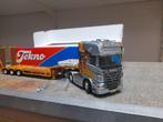 Scania met semi dieplader krommenhoek tekno