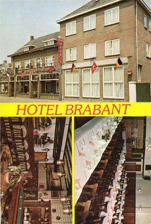 Hotel Brabant - Hilvarenbeek - 3 afb - 1980 gelopen, Verzamelen, Ansichtkaarten | Nederland, Gelopen, Limburg, 1980 tot heden