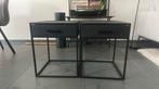 Nachtkastjes zwart, Huis en Inrichting, Ophalen, Gebruikt, 50 tot 100 cm, Rond