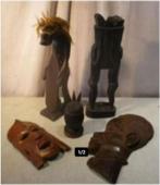 5 Mooie Oude Houten Afrikaanse Kunstwerken, Antiek en Kunst, Ophalen of Verzenden