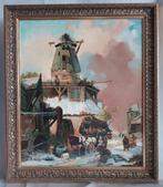 naar Wijnand Nuijen – De oude molen in de winter - 1950, Antiek en Kunst, Kunst | Schilderijen | Klassiek, Ophalen