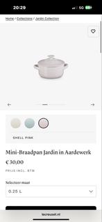 Mini Braadpan Jardin Aardewerk - Shell Pink - Nieuw!, Huis en Inrichting, Keuken | Potten en Pannen, Ophalen of Verzenden, Nieuw