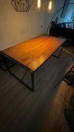 Eettafel MangoHout en Stalen poten, Huis en Inrichting, Tafels | Eettafels, Ophalen, Mango Hout, 50 tot 100 cm, Zo goed als nieuw