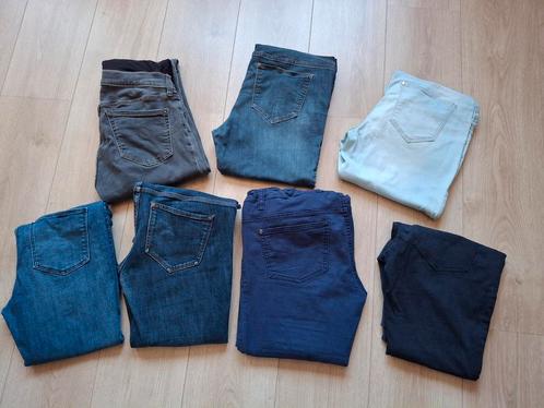 Pakket 7 zwangerschapsbroeken, Kleding | Dames, Positiekleding, Zo goed als nieuw, Broek of Spijkerbroek, Maat 38/40 (M), Blauw