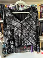 Disturbia gothic blouse, Ophalen of Verzenden, Zo goed als nieuw, Maat 38/40 (M), Zwart