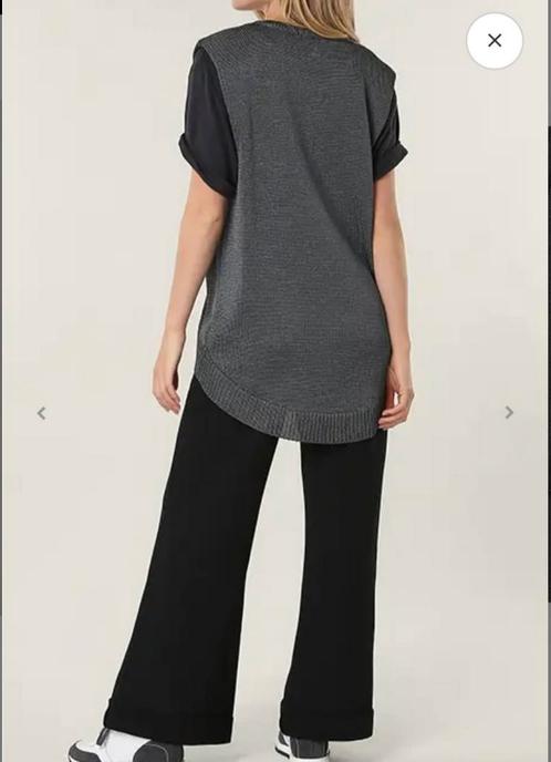 10Days Shiny Spencer zilver M, Kleding | Dames, Tops, Zo goed als nieuw, Maat 38/40 (M), Grijs, Zonder mouw, Ophalen