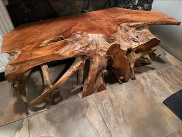Prachtige wortelhout boomstronk sidetable beschikbaar voor biedingen