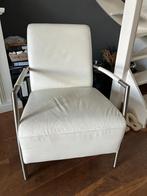 2 Witte Skyleer Stoelen in Goede Staat, Minder dan 50 cm, Minder dan 75 cm, Leer, Ophalen of Verzenden