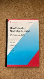 Hoofdstukken Nederlandsrecht - werkboek ARW 1, Ophalen of Verzenden, Zo goed als nieuw